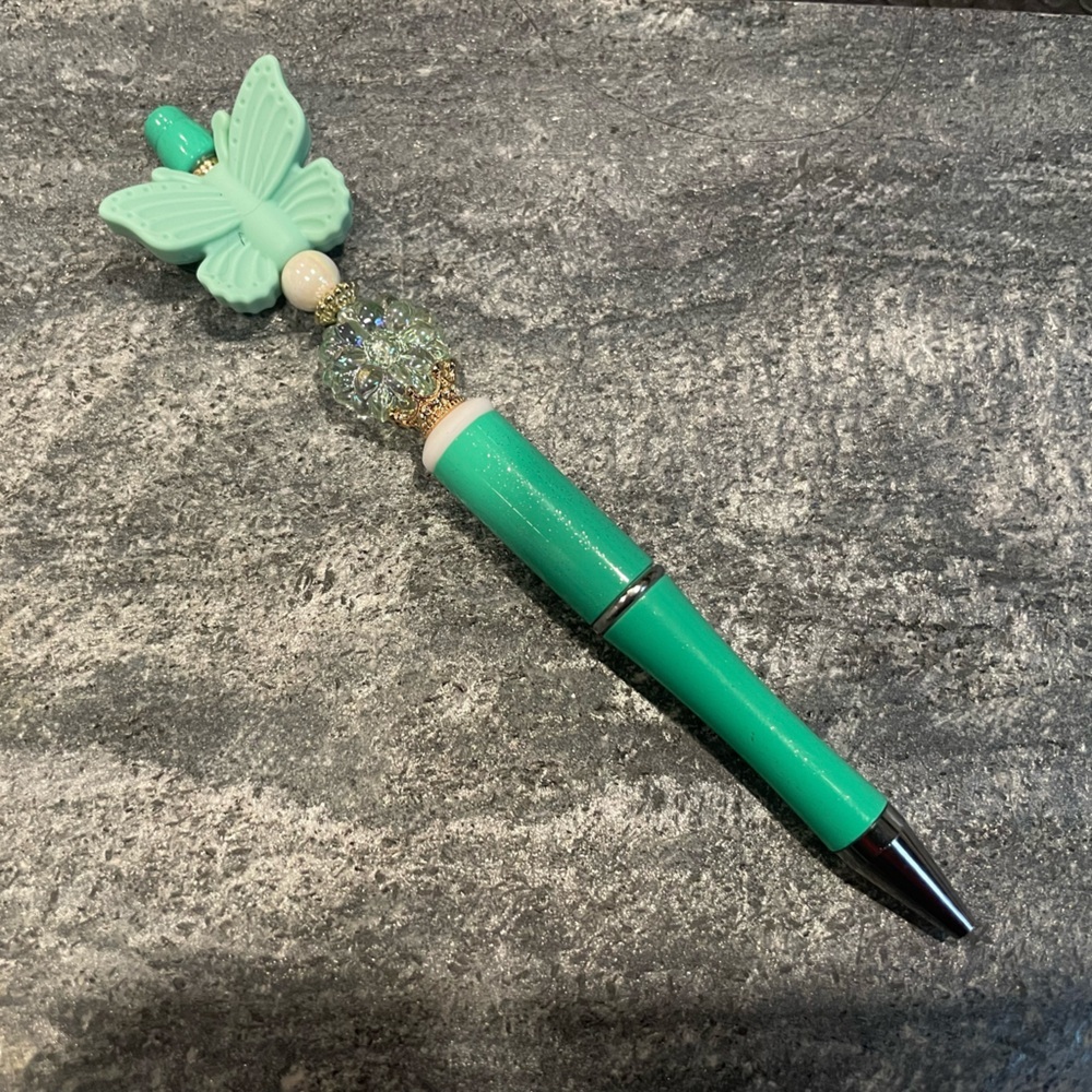 Handmade Beadable Butterfly Pen
